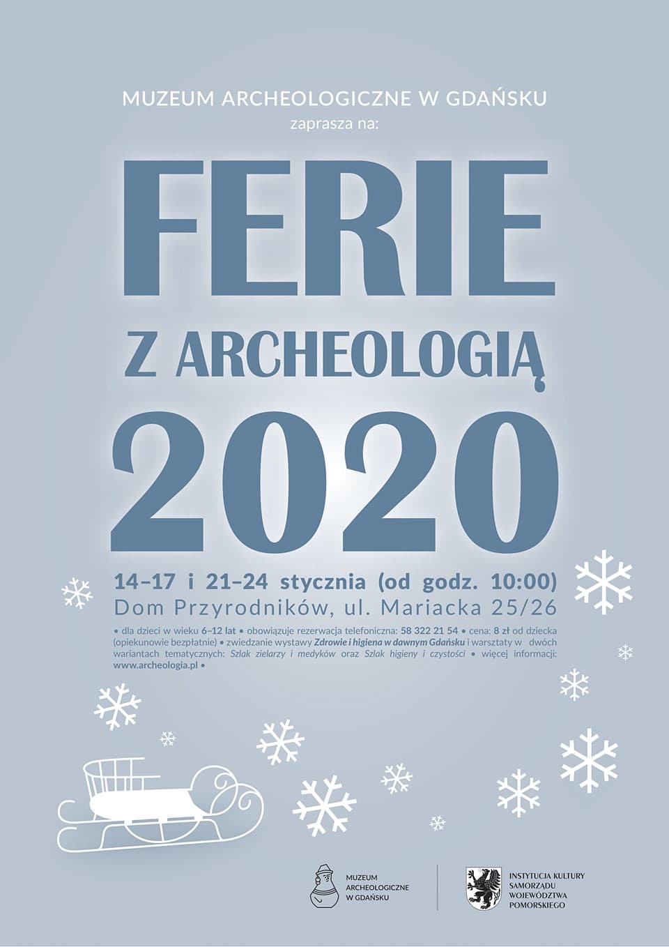 Ferie z Archeologią 2020 - plakat