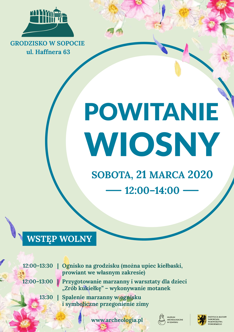 Powitanie Wiosny 2020 na Grodzisku w Sopocie - plakat