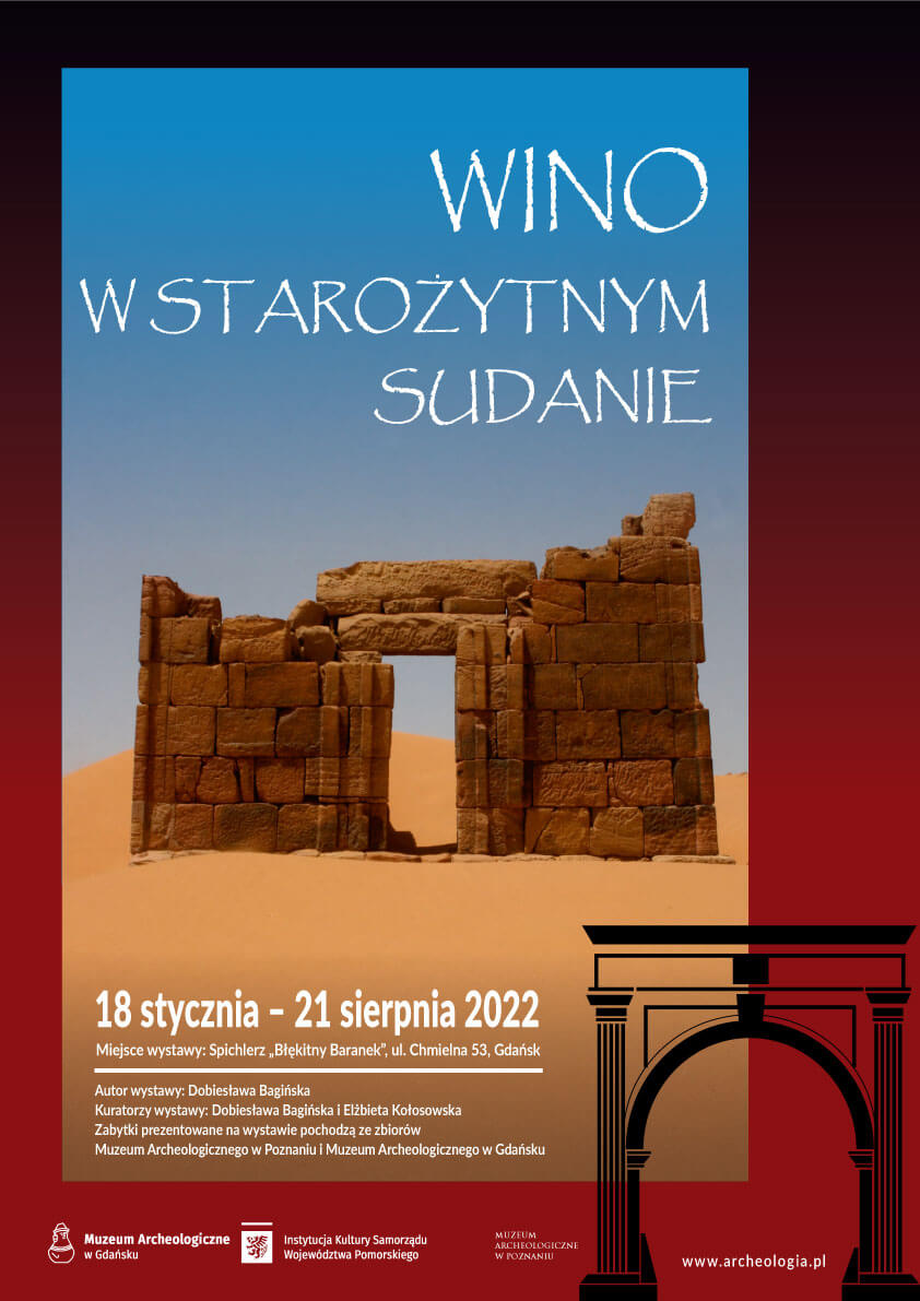 Wino w starozytnym Sudanie plakat wystawa przedluzona